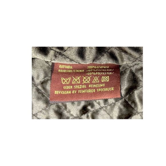 NEW Harkila Brown Leather Hunting Vest Pockets Full Zip Moto Jacket Mens S - Picture 6 of 6